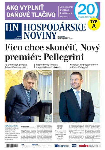 E-magazín Hospodárske noviny 15.03.2018 - MAFRA Slovakia, a.s.