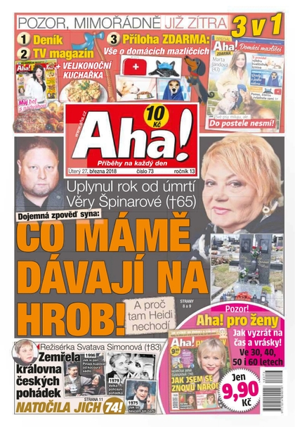 E-magazín AHA! - 27.3.2018 - CZECH NEWS CENTER a. s.