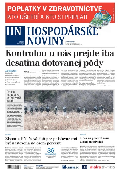 E-magazín Hospodárske noviny 28.03.2018 - MAFRA Slovakia, a.s.