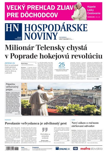 E-magazín Hospodárske noviny 03.04.2018 - MAFRA Slovakia, a.s.