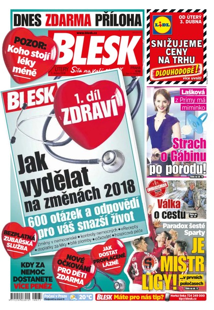 E-magazín Blesk - 3.4.2018 - CZECH NEWS CENTER a. s.