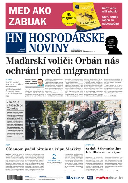E-magazín Hospodárske noviny 06.04.2018 - MAFRA Slovakia, a.s.