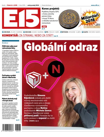 E-magazín E15 - 6.4.2018 - CZECH NEWS CENTER a. s.