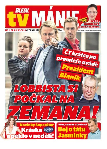E-magazín Blesk Tv manie - 7.4.2018 - CZECH NEWS CENTER a. s.