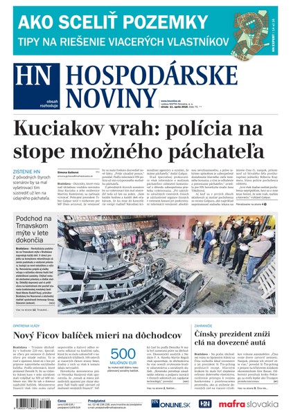 E-magazín Hospodárske noviny 11.04.2018 - MAFRA Slovakia, a.s.