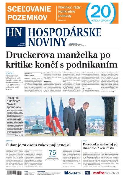 E-magazín Hospodárske noviny 12.04.2018 - MAFRA Slovakia, a.s.
