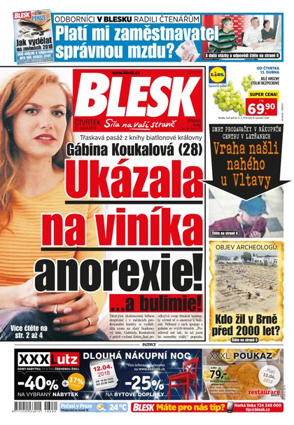E-magazín Blesk - 12.4.2018 - CZECH NEWS CENTER a. s.