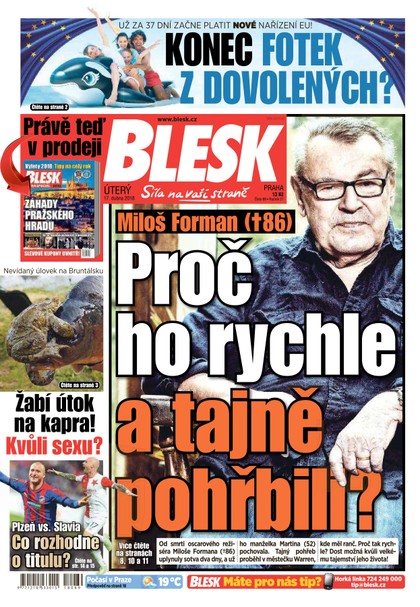 E-magazín Blesk - 17.4.2018 - CZECH NEWS CENTER a. s.