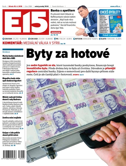 E-magazín E15 - 18.4.2018 - CZECH NEWS CENTER a. s.