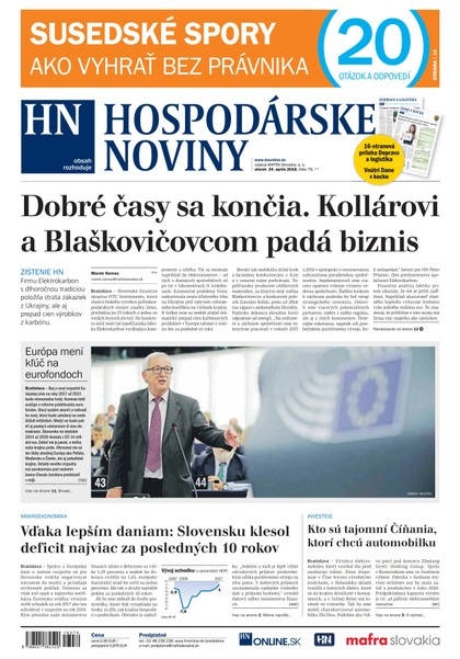 E-magazín Hospodárske noviny 24.04.2018 - MAFRA Slovakia, a.s.
