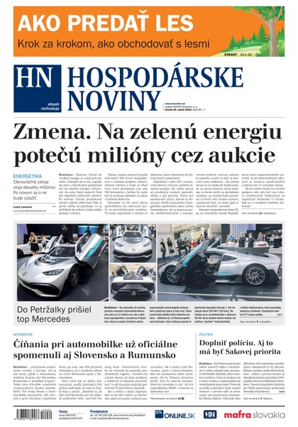 E-magazín Hospodárske noviny 25.04.2018 - MAFRA Slovakia, a.s.