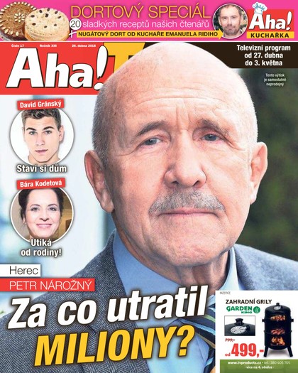 E-magazín AHA! Tv - 26.4.2018 - CZECH NEWS CENTER a. s.
