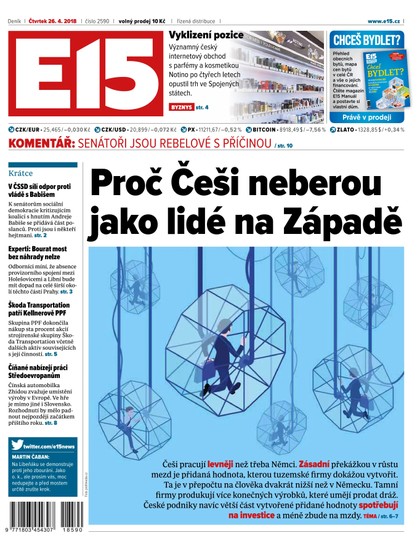 E-magazín E15 - 26.4.2018 - CZECH NEWS CENTER a. s.