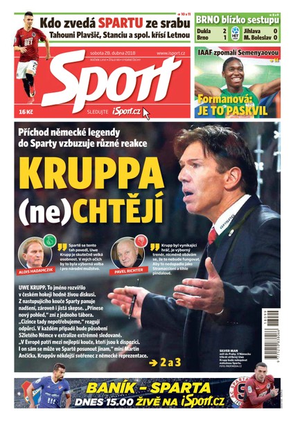 E-magazín Sport - 28.4.2018 - CZECH NEWS CENTER a. s.