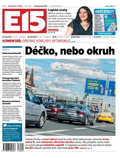 E-magazín E15 - 30.4.2018 - CZECH NEWS CENTER a. s.