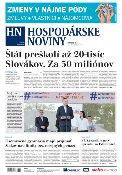E-magazín Hospodárske noviny 02.05.2018 - MAFRA Slovakia, a.s.
