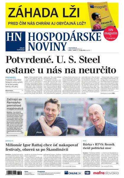 E-magazín Hospodárske noviny 04.05.2018 - MAFRA Slovakia, a.s.