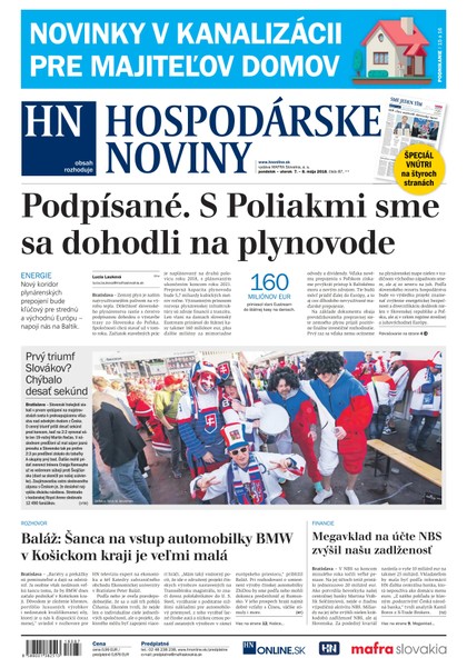 E-magazín Hospodárske noviny 07.05.2018 - MAFRA Slovakia, a.s.