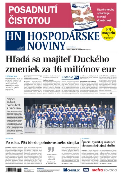 E-magazín Hospodárske noviny 11.05.2018 - MAFRA Slovakia, a.s.
