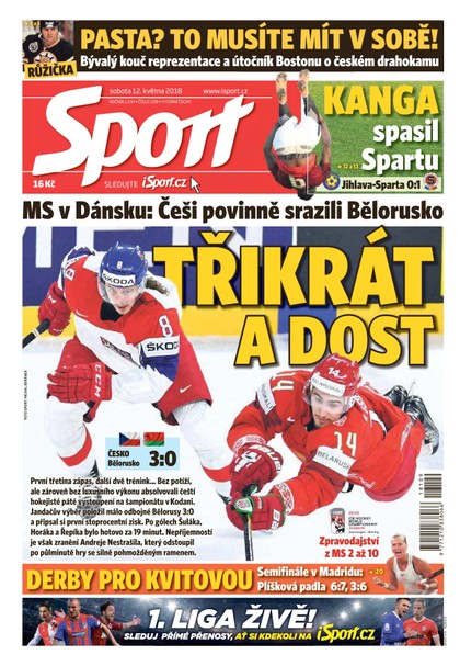 E-magazín Sport - 12.5.2018 - CZECH NEWS CENTER a. s.