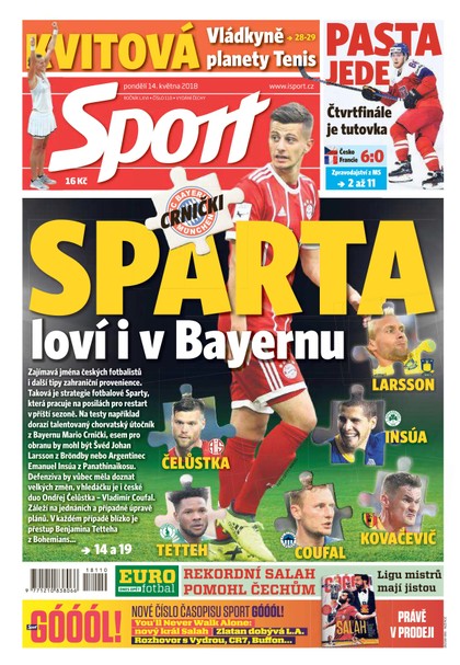 E-magazín Sport - 14.5.2018 - CZECH NEWS CENTER a. s.