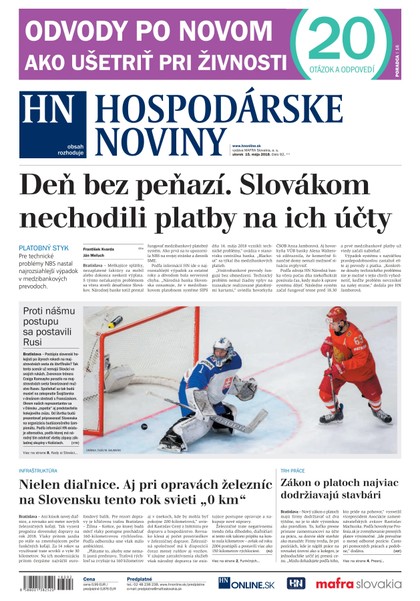 E-magazín Hospodárske noviny 15.05.2018 - MAFRA Slovakia, a.s.