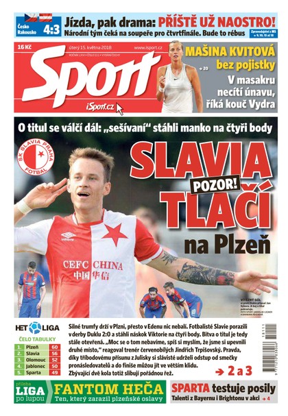 E-magazín Sport - 15.5.2018 - CZECH NEWS CENTER a. s.