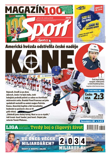 E-magazín Sport - 18.5.2018 - CZECH NEWS CENTER a. s.