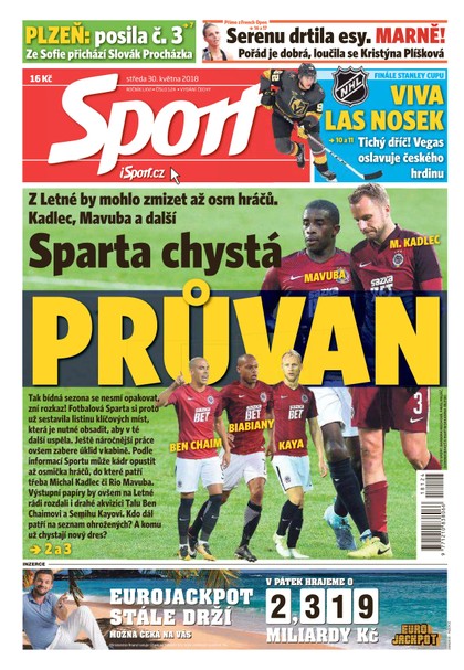 E-magazín Sport - 30.5.2018 - CZECH NEWS CENTER a. s.