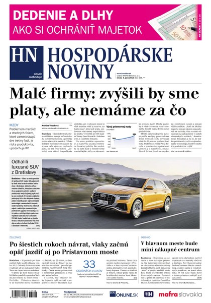 E-magazín Hospodárske noviny 06.06.2018 - MAFRA Slovakia, a.s.