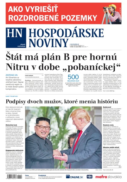 E-magazín Hospodárske noviny 13.06.2018 - MAFRA Slovakia, a.s.