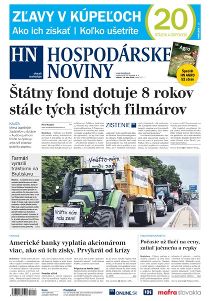 E-magazín Hospodárske noviny 19.06.2018 - MAFRA Slovakia, a.s.