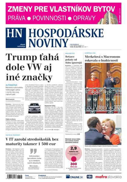 E-magazín Hospodárske noviny 20.06.2018 - MAFRA Slovakia, a.s.
