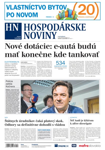 E-magazín Hospodárske noviny 21.06.2018 - MAFRA Slovakia, a.s.