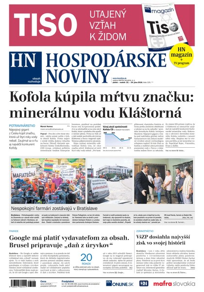 E-magazín Hospodárske noviny 22.06.2018 - MAFRA Slovakia, a.s.