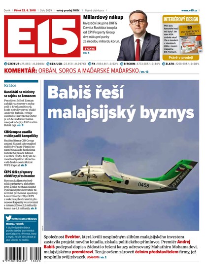 E-magazín E15 - 22.6.2018 - CZECH NEWS CENTER a. s.