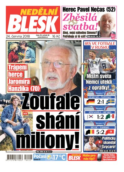 E-magazín Nedělní Blesk - 24.6.2018 - CZECH NEWS CENTER a. s.