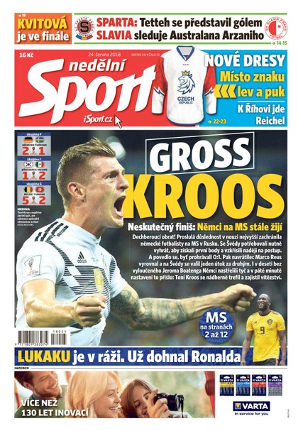 E-magazín Nedělní Sport - 24.6.2018 - CZECH NEWS CENTER a. s.