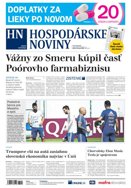 E-magazín Hospodárske noviny 26.06.2018 - MAFRA Slovakia, a.s.
