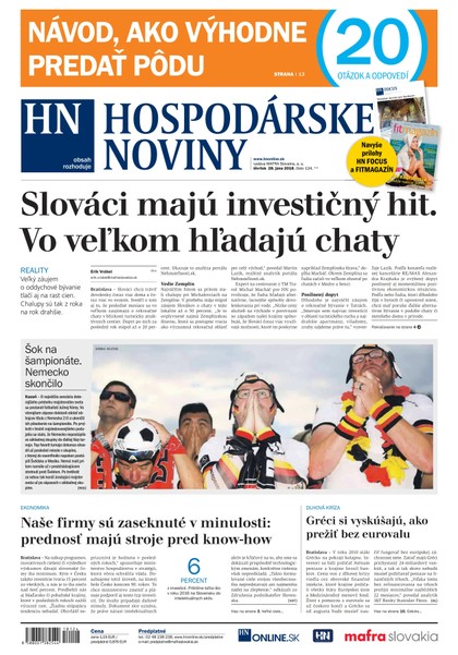 E-magazín Hospodárske noviny 28.06.2018 - MAFRA Slovakia, a.s.