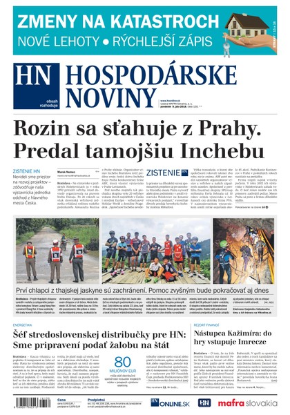 E-magazín Hospodárske noviny 9.7.2018 - MAFRA Slovakia, a.s.