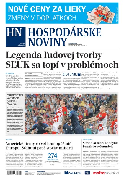 E-magazín Hospodárske noviny 16.07.2018 - MAFRA Slovakia, a.s.