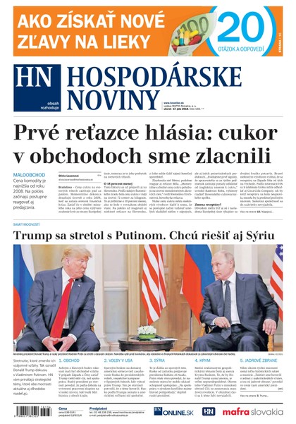 E-magazín Hospodárske noviny 17.07.2018 - MAFRA Slovakia, a.s.