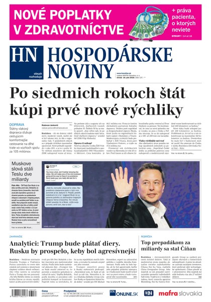 E-magazín Hospodárske noviny 18.07.2018 - MAFRA Slovakia, a.s.