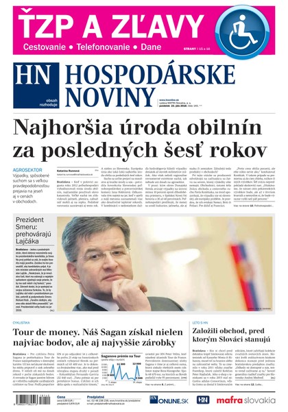 E-magazín Hospodárske noviny 23.07.2018 - MAFRA Slovakia, a.s.
