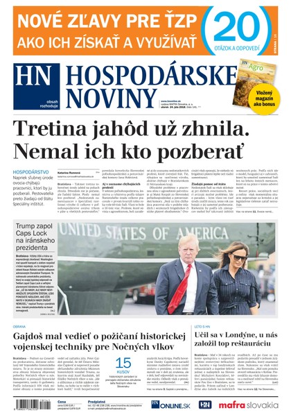 E-magazín Hospodárske noviny 24.07.2018 - MAFRA Slovakia, a.s.