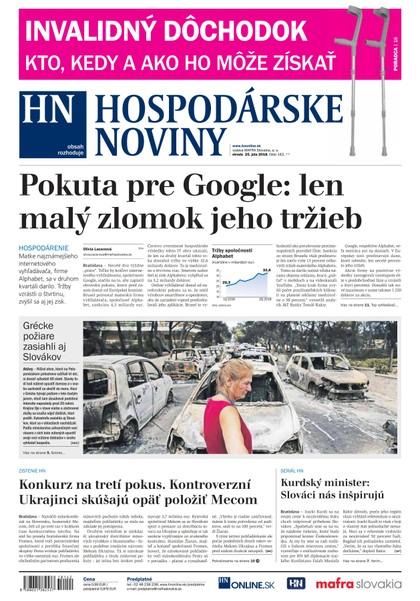 E-magazín Hospodárske noviny 25.07.2018 - MAFRA Slovakia, a.s.