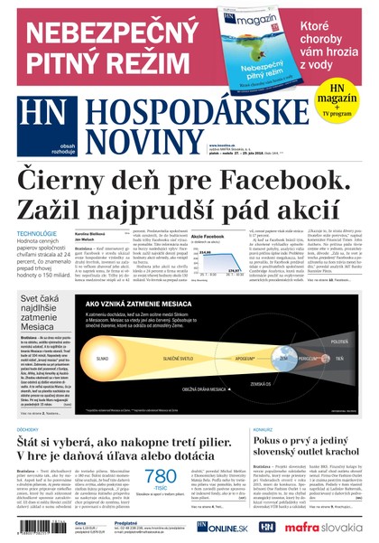 E-magazín Hospodárske noviny 27.07.2018 - MAFRA Slovakia, a.s.