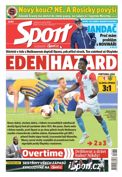 E-magazín Sport - 4.8.2018 - CZECH NEWS CENTER a. s.