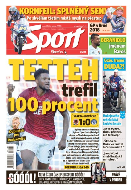 E-magazín Sport - 6.8.2018 - CZECH NEWS CENTER a. s.